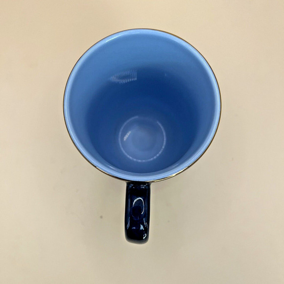 Vintage Walt Disney World 1971 Castle Commemorative Mug Blue Gold Trim #2149 - Picture 5 of 6